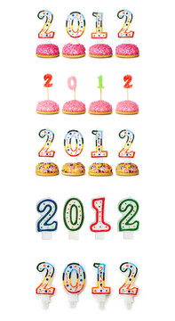 2012用蛋糕做蠟燭