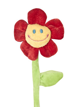 五顏六色的快樂(lè)花在白色上分離