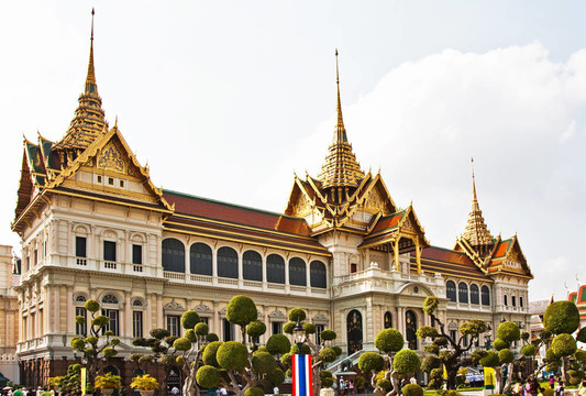 在曼谷宮殿的Chakri Maha Prasat