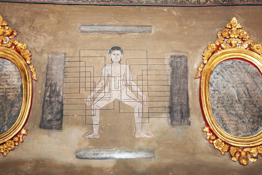 在寺廟Wat Pho教授針灸和遠(yuǎn)東醫(yī)學(xué)繪畫(huà)