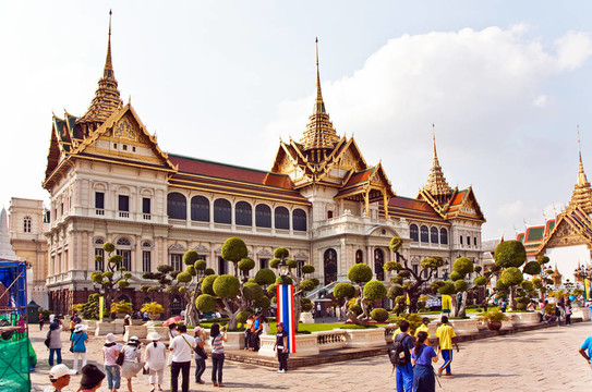 在曼谷宮殿的Chakri Maha Prasat