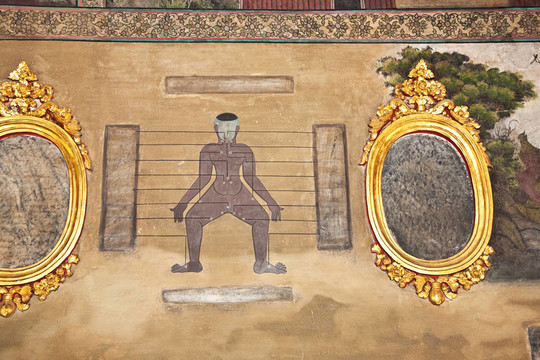 在寺廟Wat Pho教授針灸和遠(yuǎn)東醫(yī)學(xué)繪畫(huà)