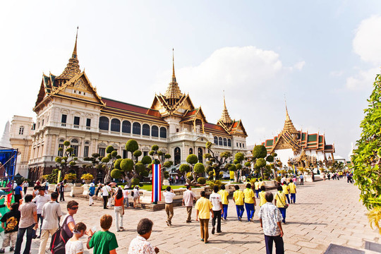 在曼谷宮殿的Chakri Maha Prasat