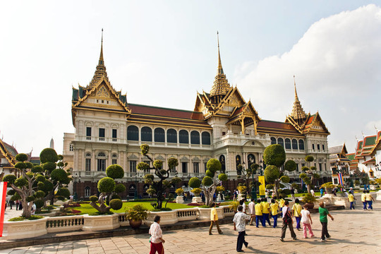 在曼谷宮殿的Chakri Maha Prasat