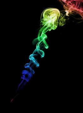抽象彩虹煙霧