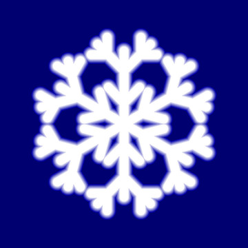 美麗發(fā)光雪花。