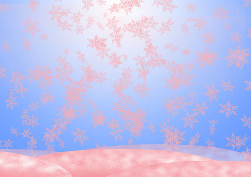 粉紅色的雪