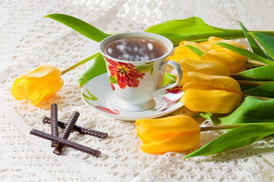 早晨的郁金香茶