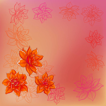 背景；花水仙