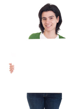 打著旗幟的女人