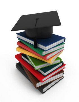 書(shū)籍與Graduation Cap