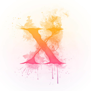 陽光漩渦字母X