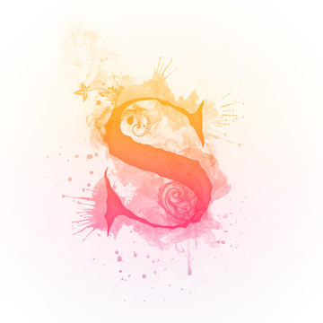 陽光漩渦字母