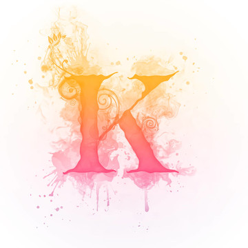 陽光漩渦字母K