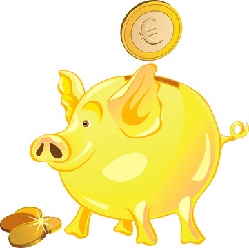 豬存錢罐與金幣