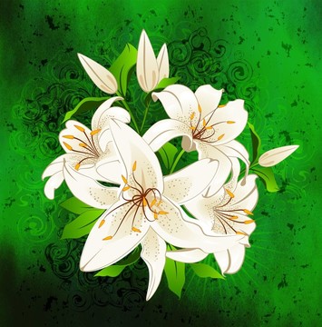 燈光背景花