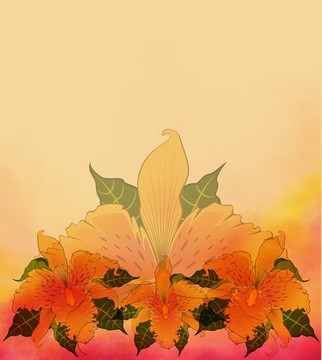 燈光背景花