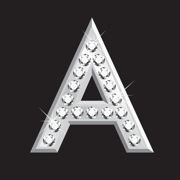 鉆石的3D字母