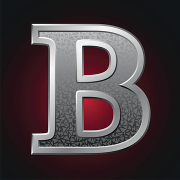 金屬字母B