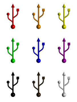 3D渲染的USB符號分離收集