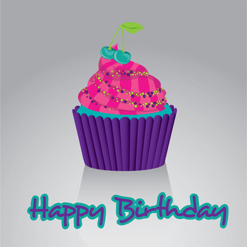 生日快樂Cupcake