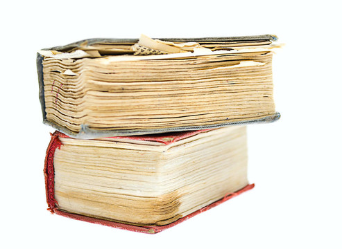 白色的兩本舊書