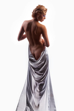 孤立背景的女人