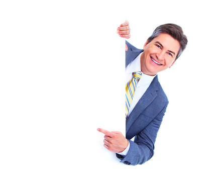 英俊的商人。