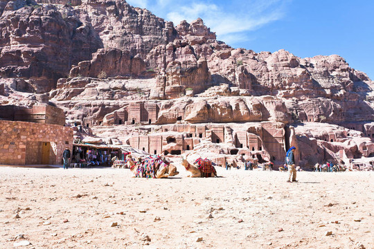 貝多因營(yíng)地上正面；Petra；約旦