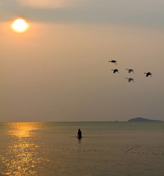海上日落