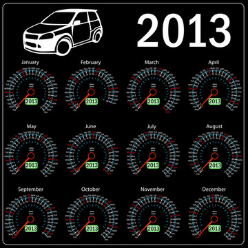 2013年？電子日歷表汽車。