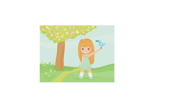 小鳥(niǎo)小女孩