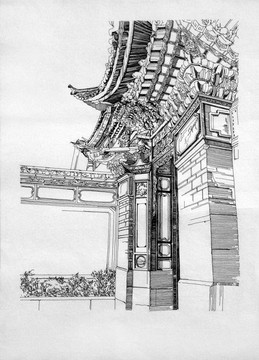 傳統(tǒng)村落老宅入口