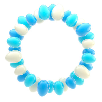 圓形復(fù)活節(jié)彩蛋光亮飾品