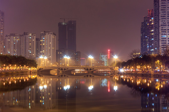 成都錦江九眼橋夜景
