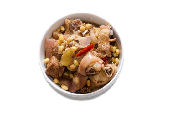 家常黃豆燜豬手