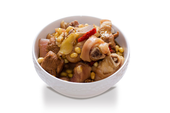 家常黃豆燜豬手