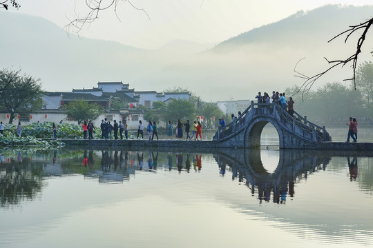 宏村畫橋風(fēng)光