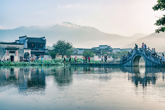 宏村畫橋風(fēng)光