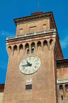 埃斯騰斯城堡。Ferrara。Emilia Romagna。意大利.