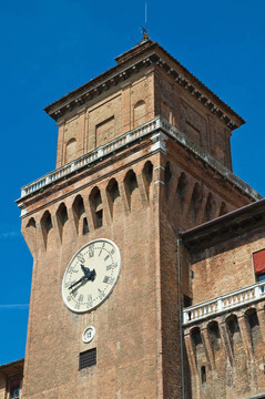埃斯騰斯城堡。Ferrara。Emilia Romagna。意大利.