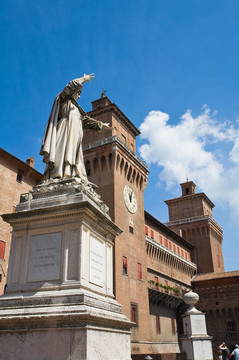 埃斯騰斯城堡。Ferrara。Emilia Romagna。意大利.