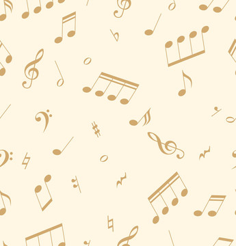 具有音樂符號的無縫抽象圖案