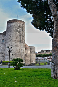 Catania的Castle Ursino；西西里島