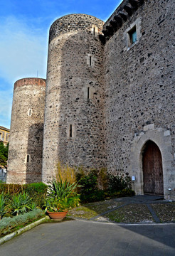 Catania的Castle Ursino；西西里島