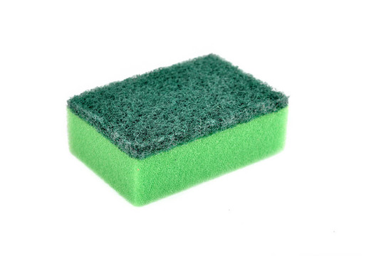 白色的綠色海綿盤子