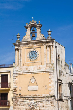 鐘塔。Acquaviva delle Fonti。普利亞。意大利.
