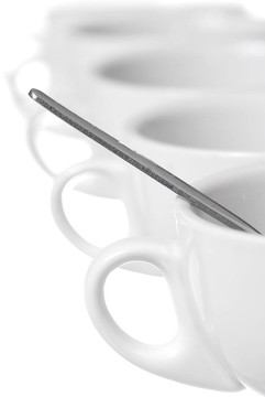 咖啡杯與茶匙。