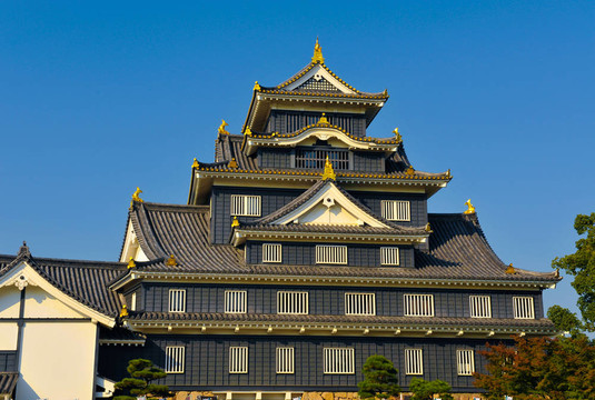 岡山城堡在日本