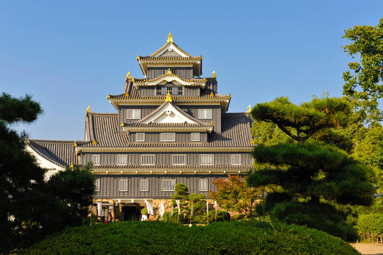 岡山城堡在日本